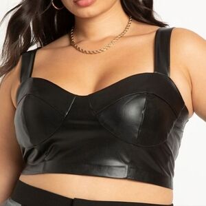 Eloquii Faux Leather Bustier